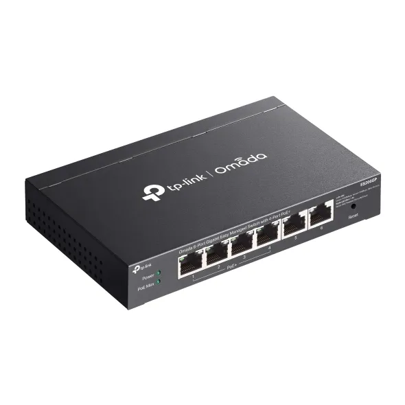 [ES206GP] OMADA Switch Omada Easy Managed 6 Puertos Gigabit 4 Puertos PoE+