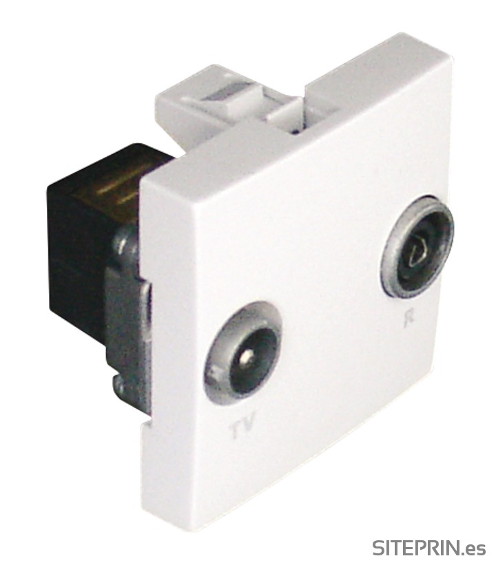 [EFA45564SBR] EFAPEL TOMA R-TV INTERMEDIA - 2 MOD BLANCA