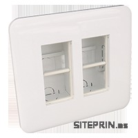 [EFA83401SAL] EFAPEL PUESTO TRABAJO EMPOTRAR 2X4 MÓD ALUMINIO
