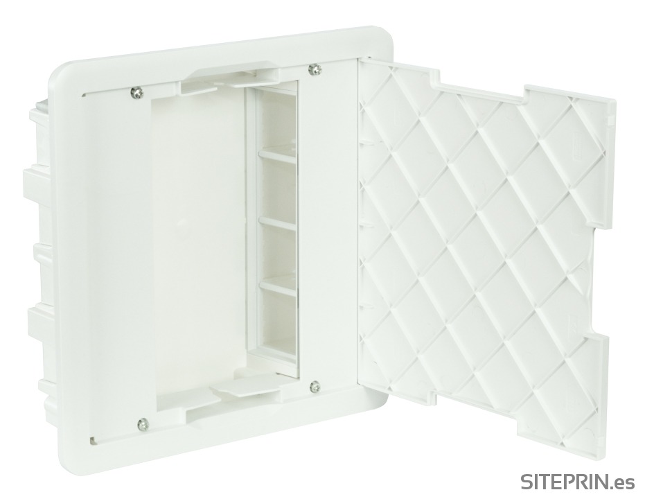 [EFA83404SBR] EFAPEL PUESTO DE TRABAJO EMPOTRAR 2X8MÓD C/PUERTA BL