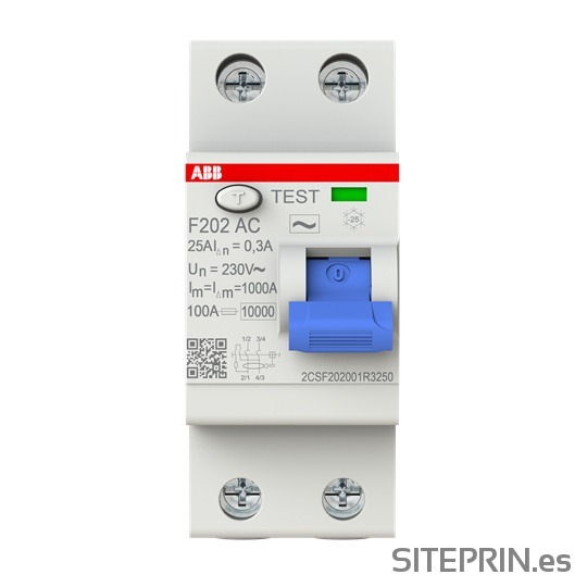 ABB 2CSF202001R3250 Diferencial F202AC-25/0,3